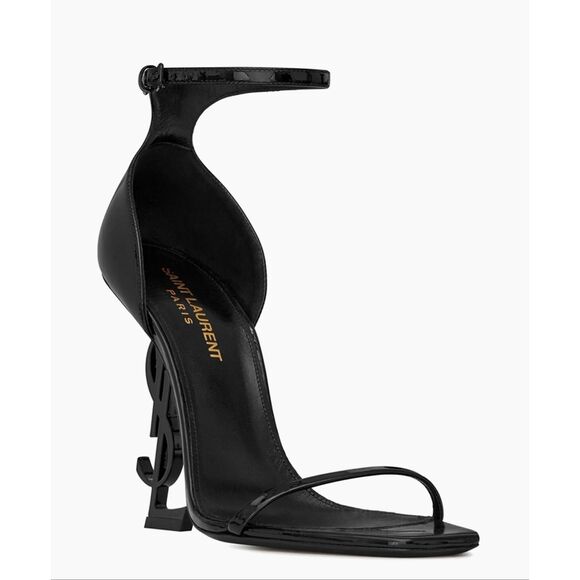 Saint Laurent Opyum Patent Leather Sandals In Nero US 11 $1500 - Picture 2 of 13